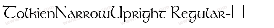 TolkienNarrowUpright Regular字体转换